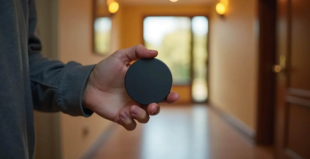 Main d'adolescent tenant un badge d'accès moderne